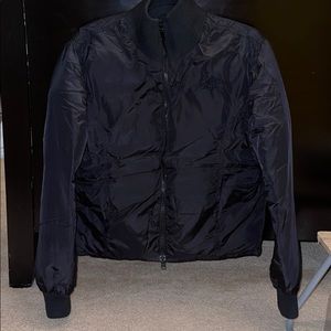 Black Calvin Klein puffy bomber zip up jacket